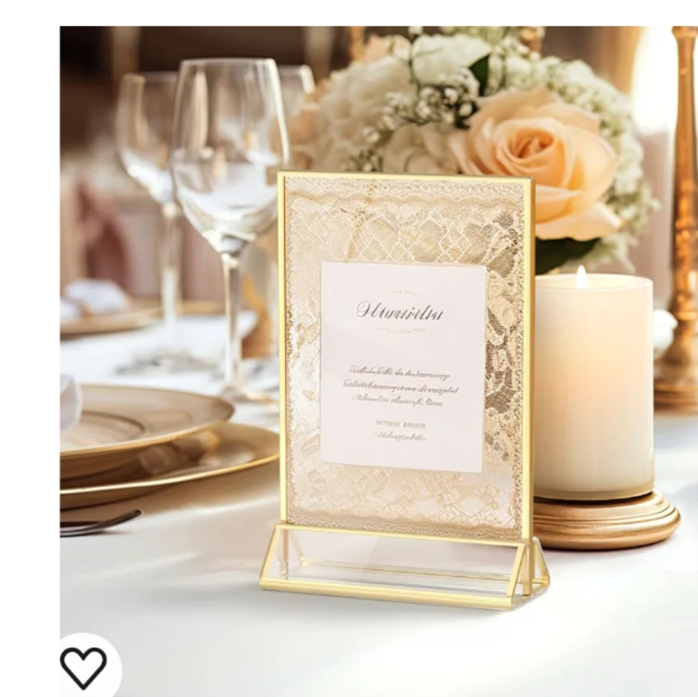 8 HIIMIEI Acrylic Gold Sign Holder - Picture 4 of 5